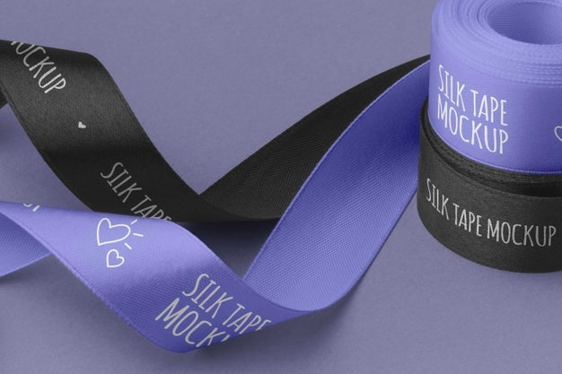 Silk Tape Design Mockup Psd