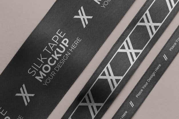 Silk Tape Design Mockup Psd