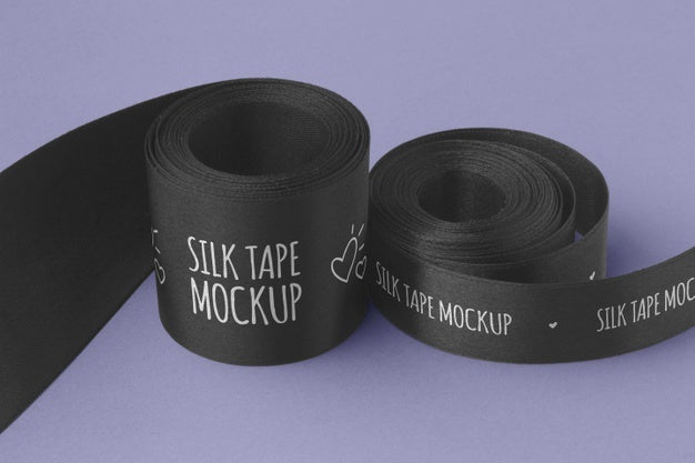 Silk Tape Design Mockup Psd