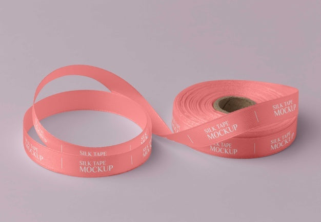 Silk Tape Design Mockup Psd