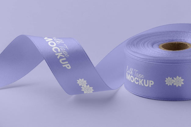 Silk Tape Design Mockup Psd
