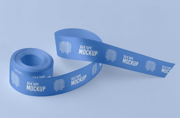 Silk Tape Design Mockup Psd