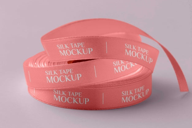 Silk Tape Design Mockup Psd