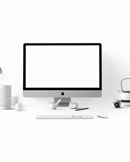 Silver Imac Mockup Psd Template