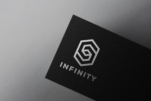 Silver Logo Mockup On Black Card Psd