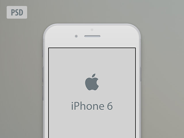 Silver Semi-Flat Iphone 6 Mockup