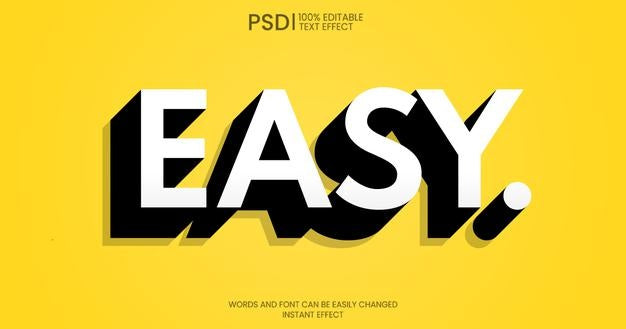 Simple 3D Shadow Text Effect Psd