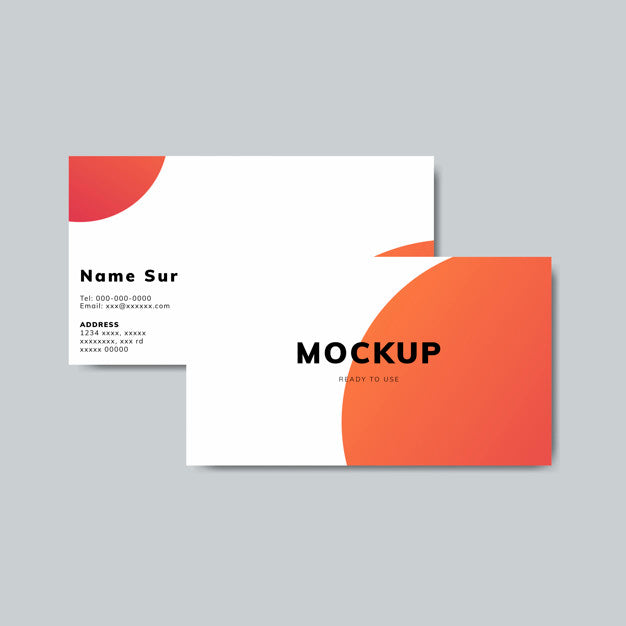 Simple Business Card Design Mockup Psd