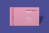 Simple Business Card Mockup Psd In Pink Tone