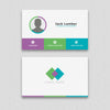 Simple Business Card With Geometric Shapes Psd