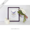 Simple Frame With Candles And Cute Flowers Psd