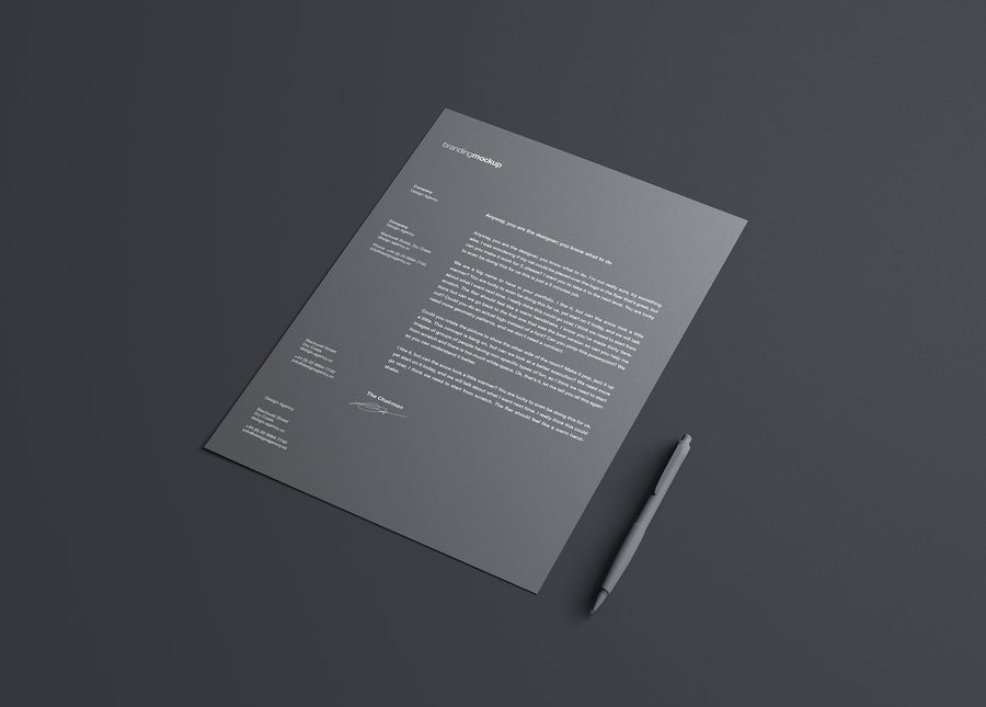 Simple Letterhead Mockup