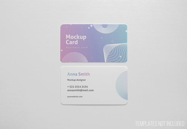 Simple Mockup Of Visiting Cards Psd