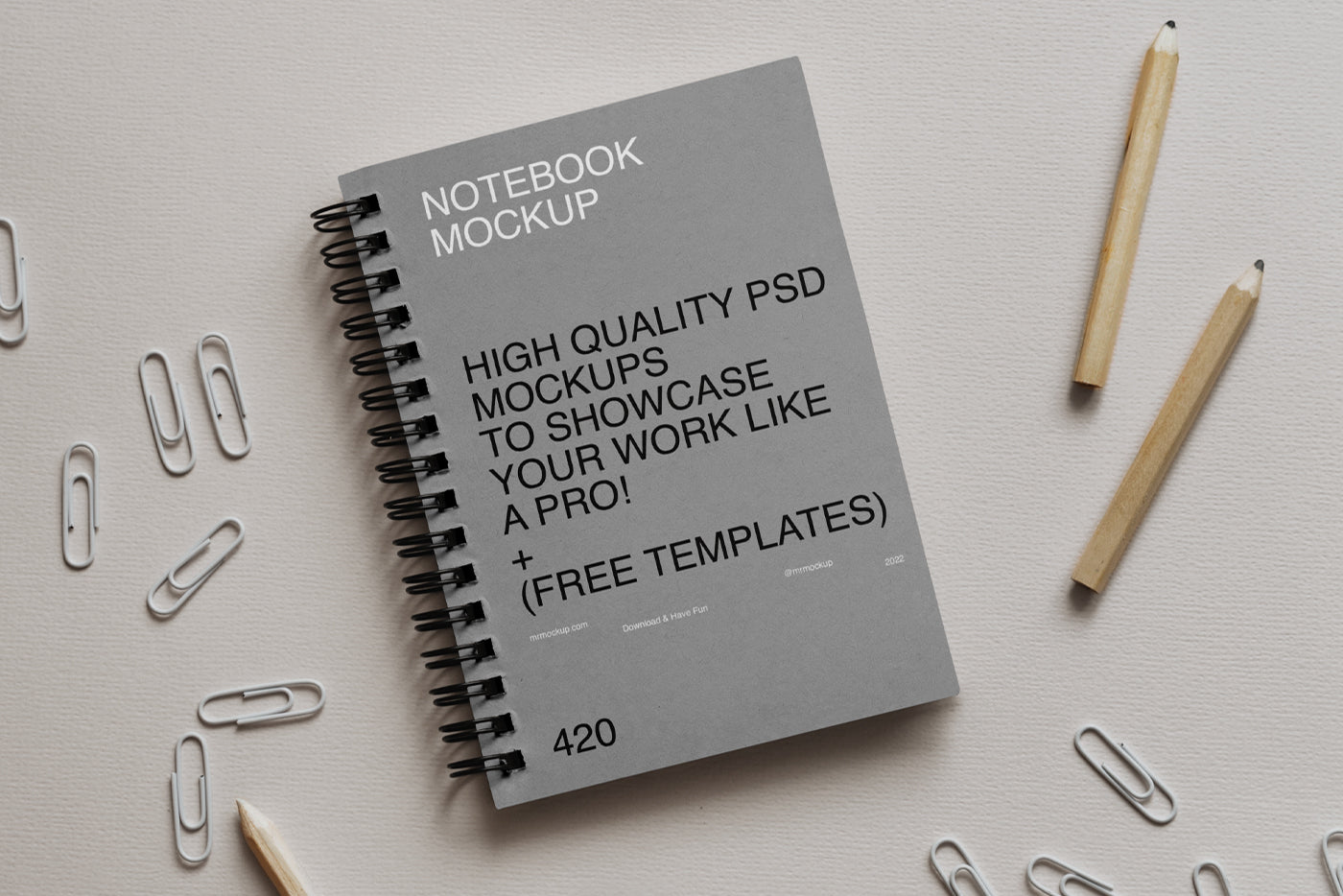 Simple Paper Notebook Mockup