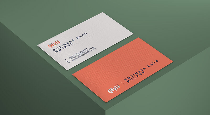 Simple Photorealistic Business Card Mockup Psd