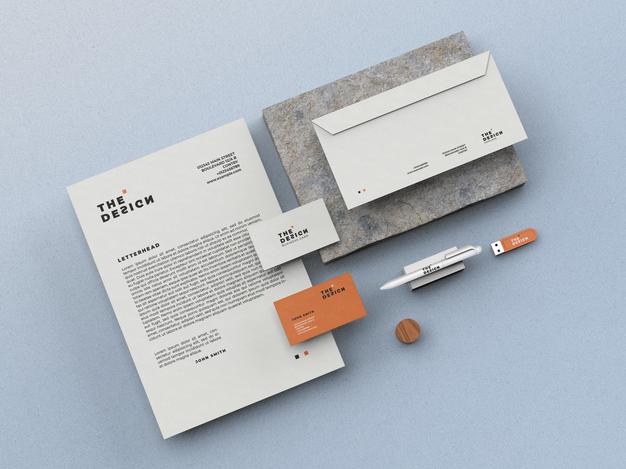 Simple Stationery Mockup Psd