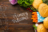 Simply Delicious Mock-Up With Buns And Veggies Psd