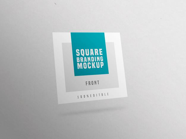 Single Square Business Card Mockup Psd