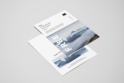 Single Us Letter Flyer Mockup