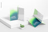 Six Sided Acrylic Table Tents Mockup, Perspective Psd