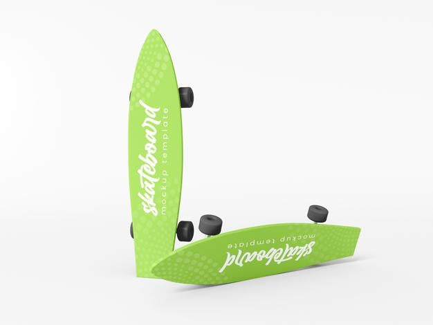 Skateboard Vinyl Wrap Sticker Mockup Psd