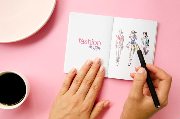 Sketch Book Mock-Up On Pink  Background Psd