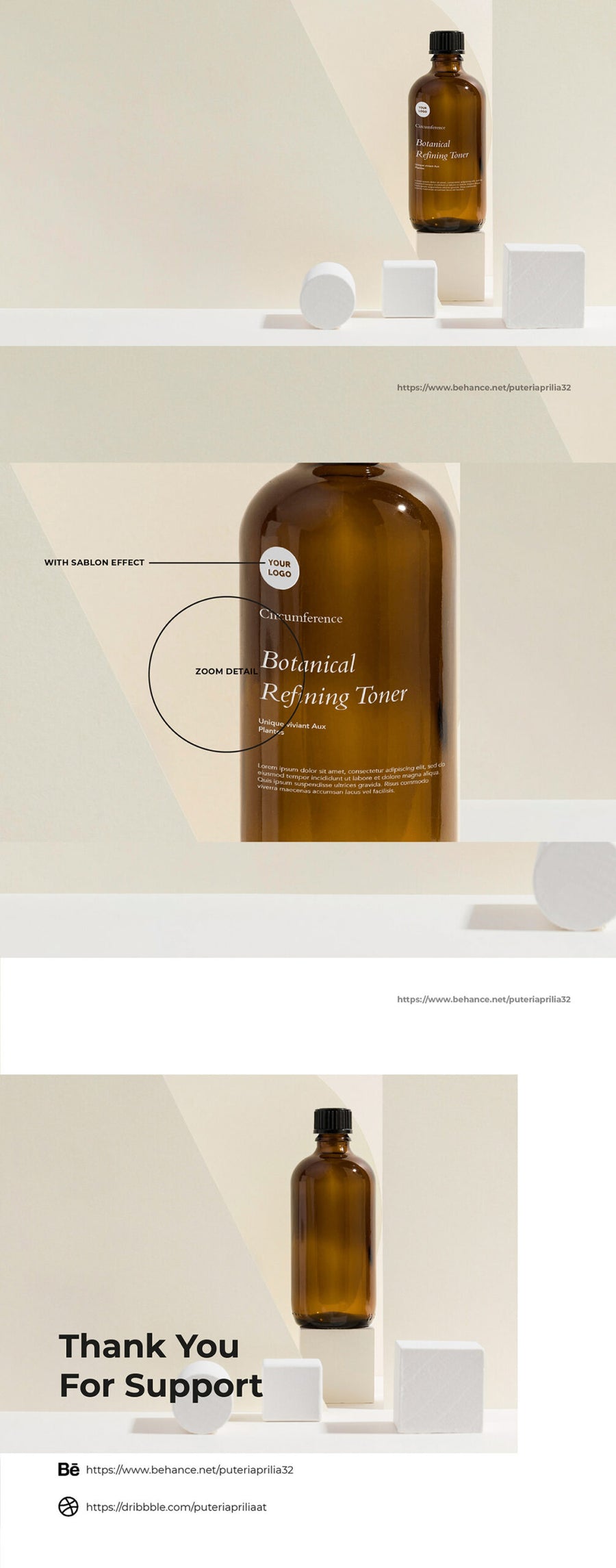 Skincare Bottle Mockup