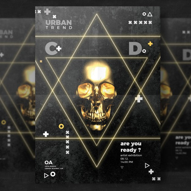 Skull Flyer Template Psd