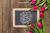 Slate And Roses Decoration Psd