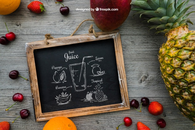 Slate And Tropical Fruits Psd