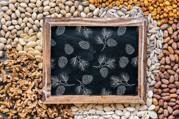 Slate Mockup On Nuts Psd