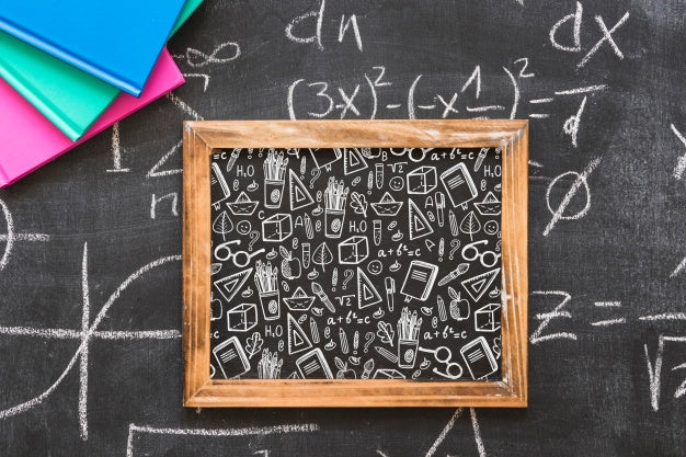 Slate Mockup With Back To School Concept Psd