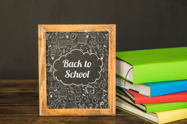 Slate Mockup With Back To School Concept Psd