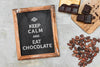 Slate Mockup With Chocolate Concept Psd