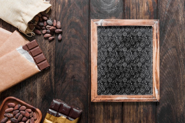 Slate Mockup With Chocolate Concept Psd