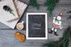 Slate Mockup With Christmas Concept Psd