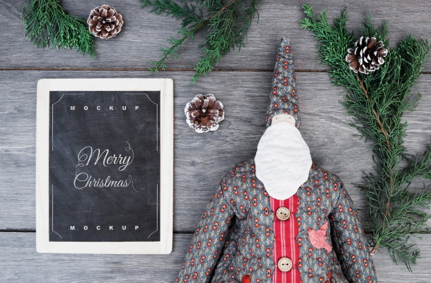 Slate Mockup With Christmas Concept Psd