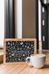 Slate Mockup With Coffee Concept Psd
