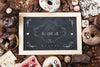 Slate Mockup With Delicious Pastry Psd