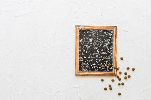 Slate Mockup With Dog Concept Psd