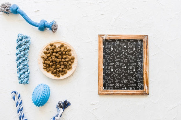 Slate Mockup With Dog Concept Psd