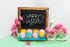 Slate Mockup With Easter Concept Psd