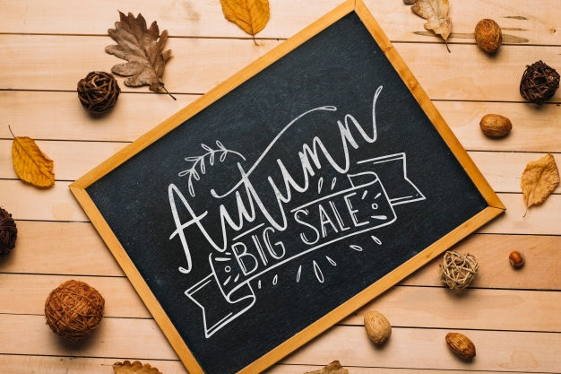 Slate Mockup With Halloween Concept Psd