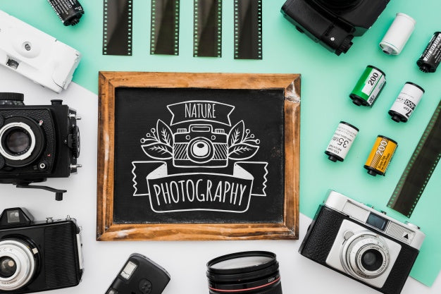 Slate Mockup With Photography Concept Psd