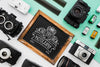Slate Mockup With Photography Concept Psd