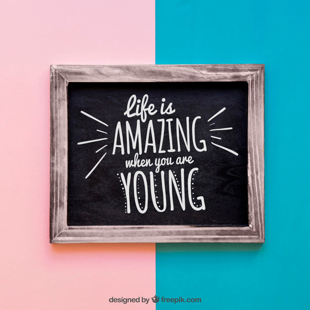 Slate Mockup With Quote Psd