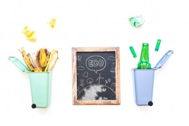 Slate Mockup With Recycle Concept Psd