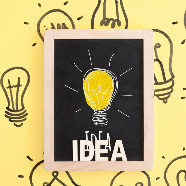 Slate Mockup With Tips Concept Psd