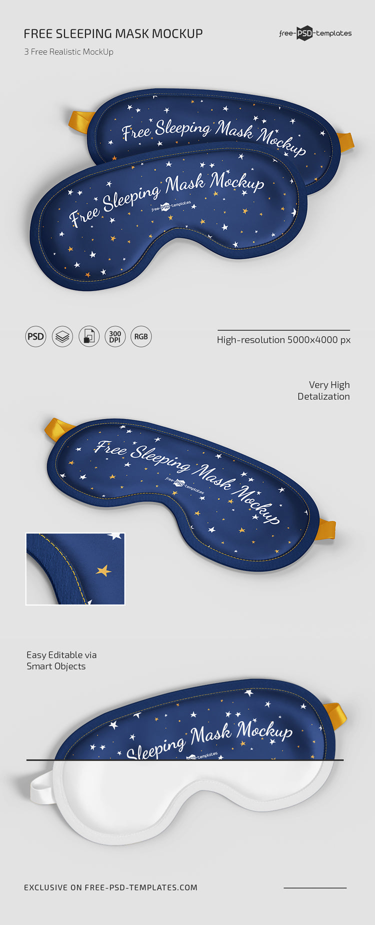 Sleeping Mask Mockup Set