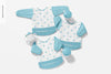 Sleeved Baby Bibs Mockup Psd